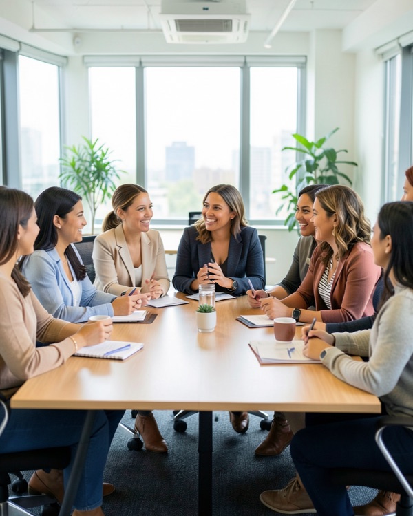 Female Founder Mentoring – Team-Workshop in modernem Büro